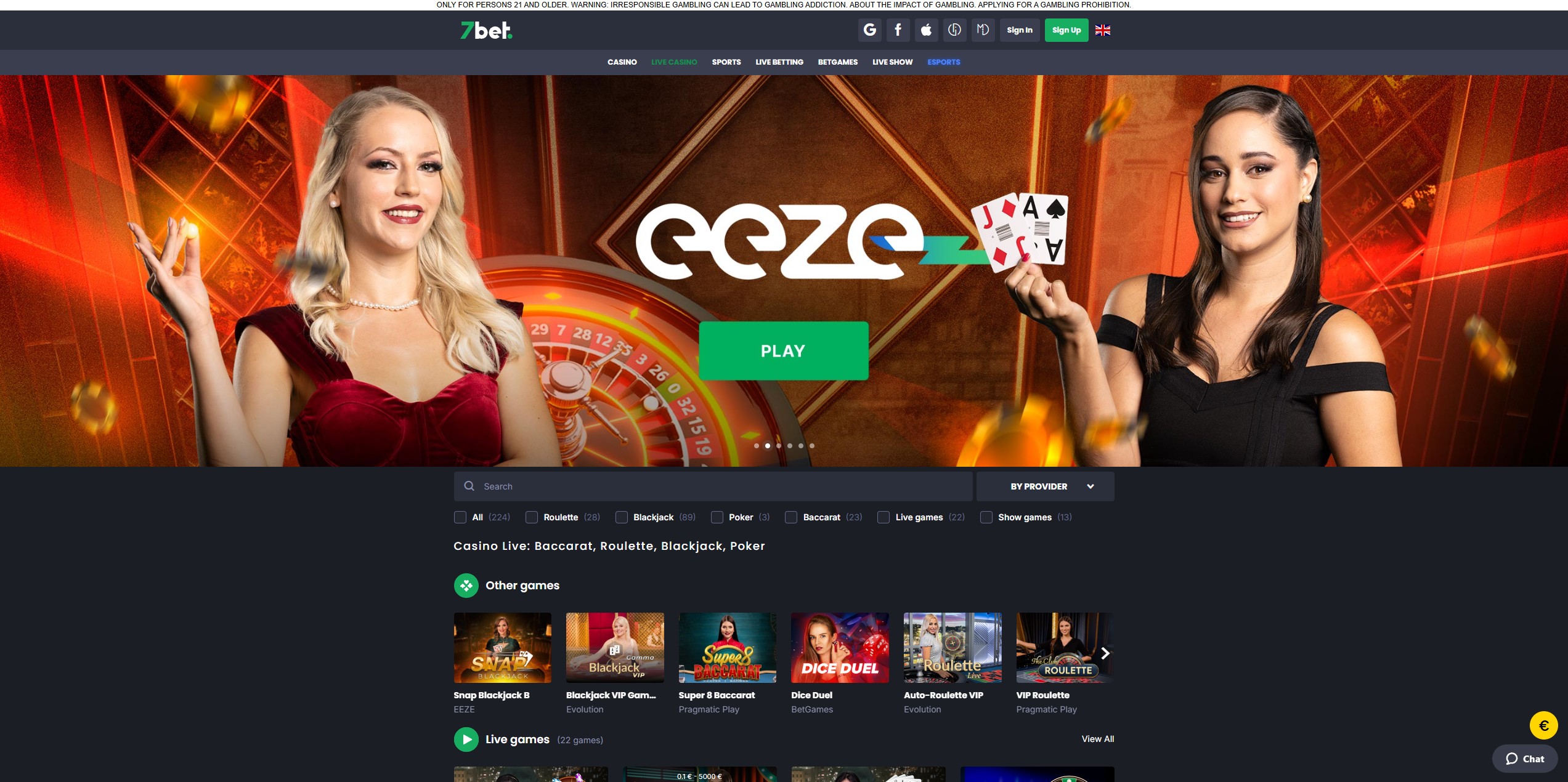 7BET Casino screenshot 4