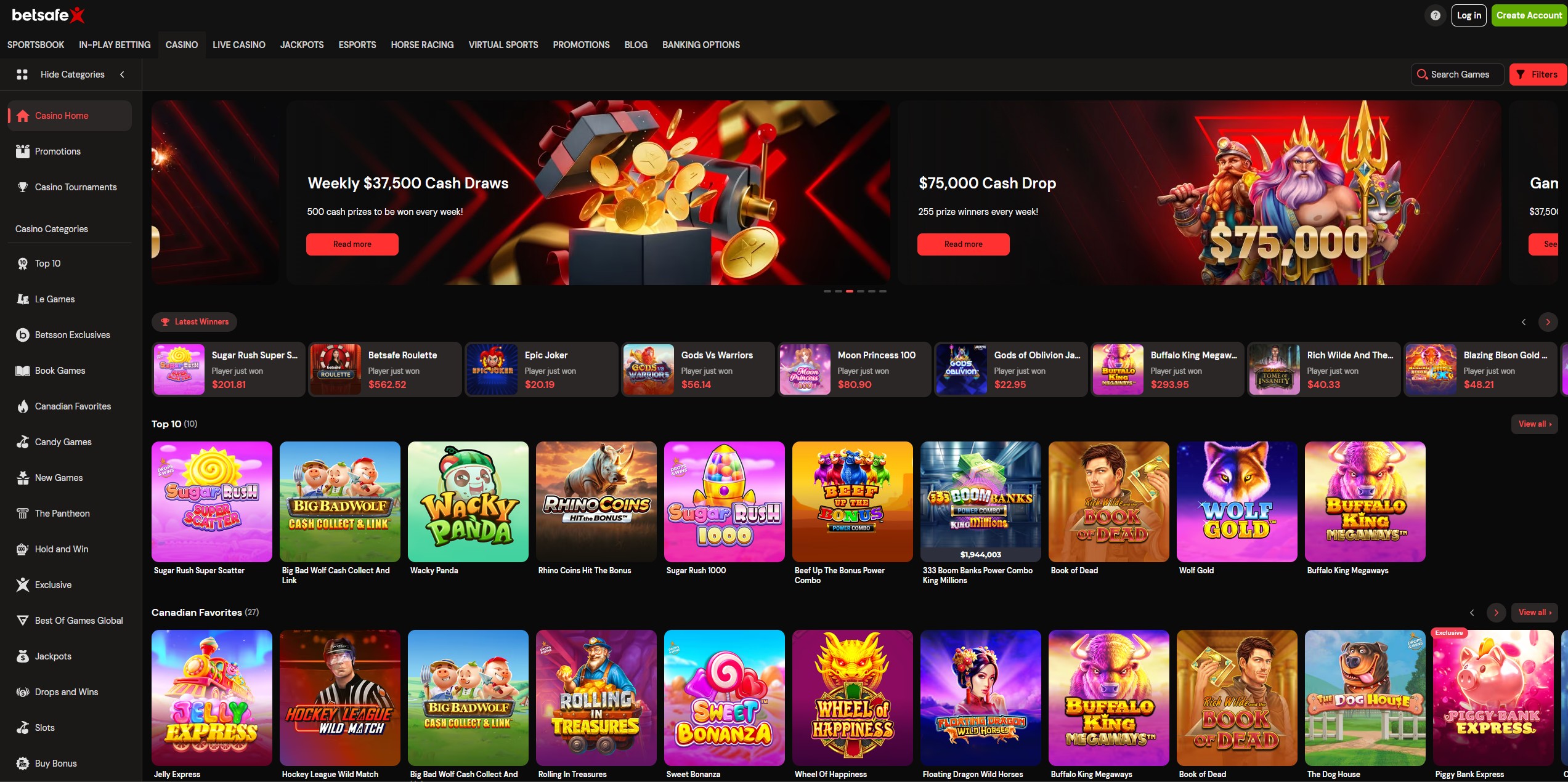 Betsafe Casino screenshot 2