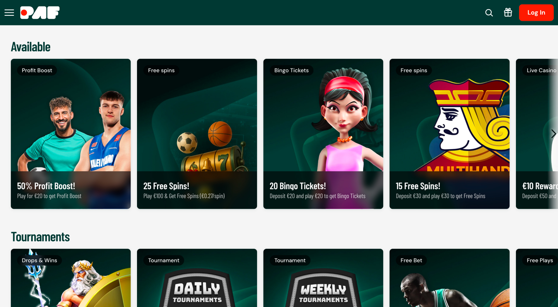 Paf Casino screenshot 3