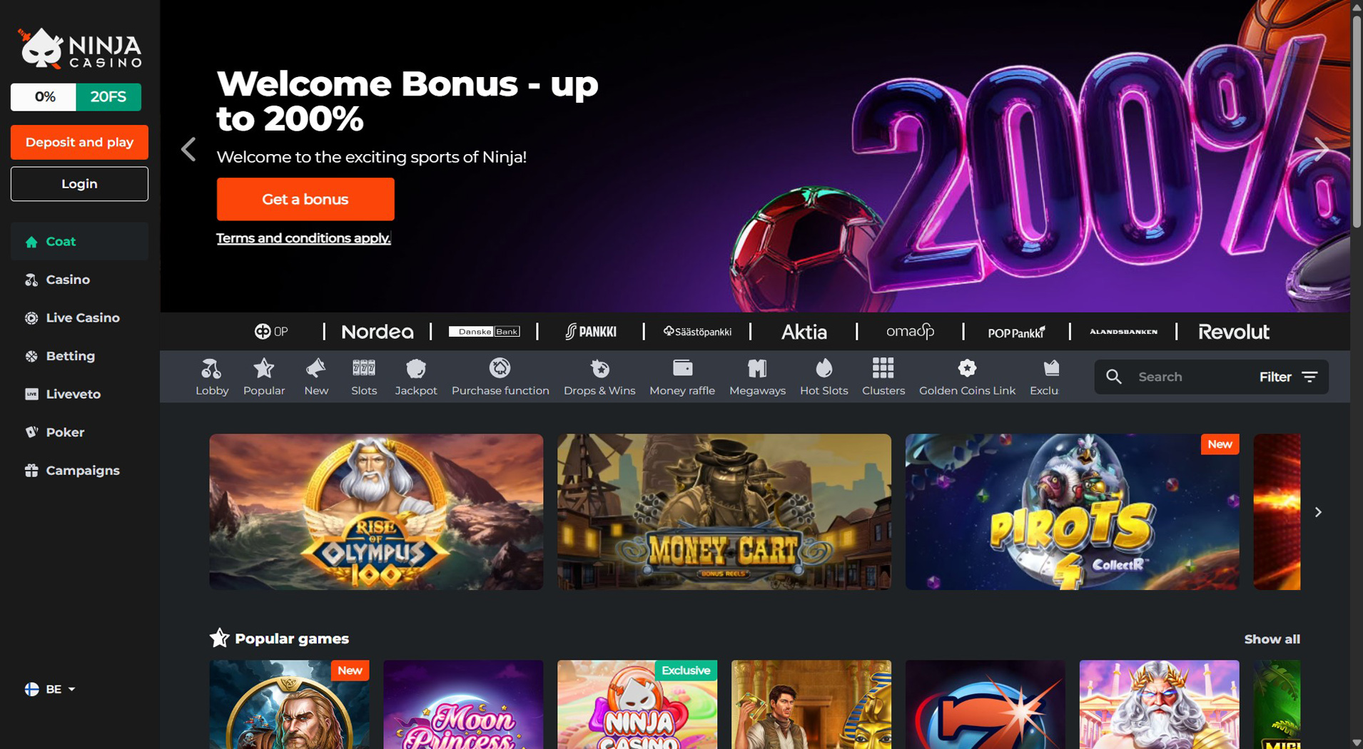 9. Ninja Casino
