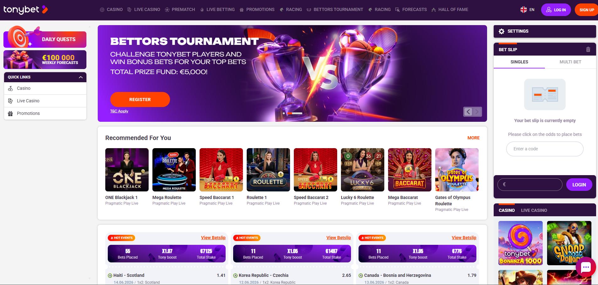 Tonybet Casino