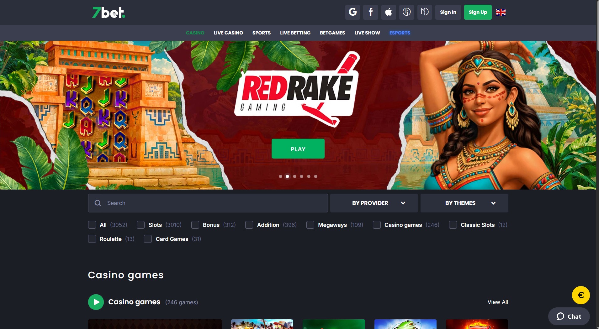 7. 7bet kasiino- tasakaalustatud online kasiino pakkumine